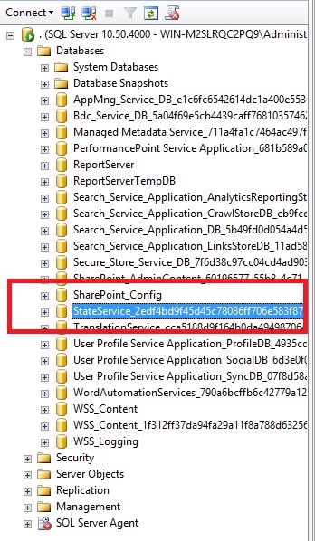 StateService in Object Explorer